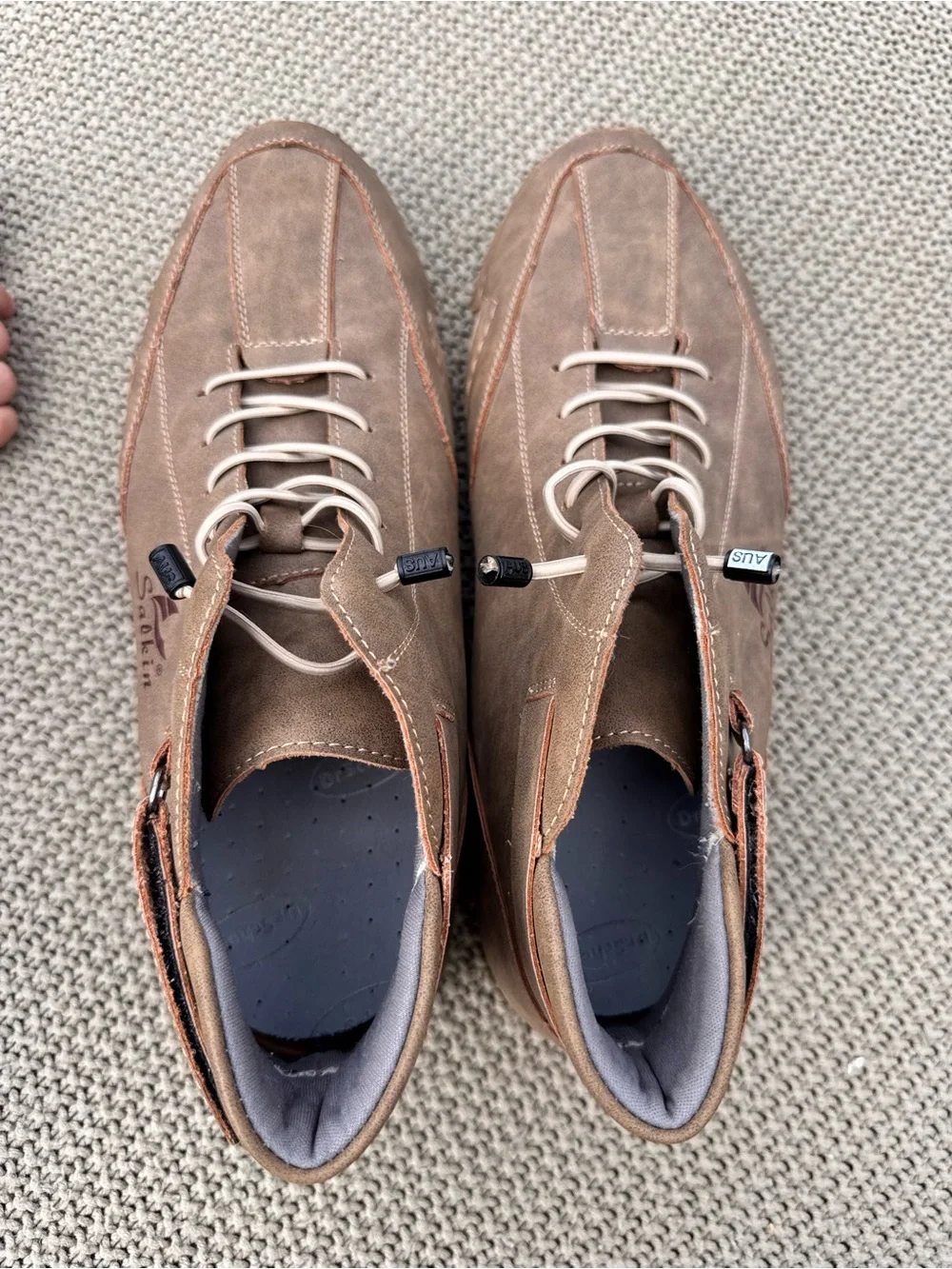 Salkin Mens Barefoot Shoes Brown Minimalist Wide Toe Slip on Laces 46